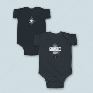 ELIZABETH APRIL BABY STARSEED BLACK ONESIE MOCKUP 1